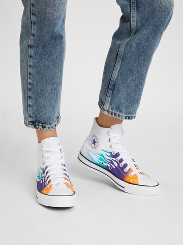 CONVERSE Σνίκερ ψηλό 'Chuck Taylor All Star' σε λευκό: μπροστά