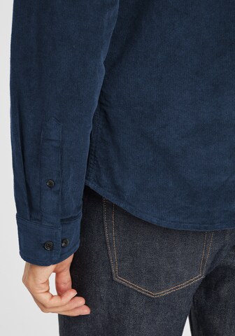 BLEND Regular fit Button Up Shirt 'Clody' in Blue