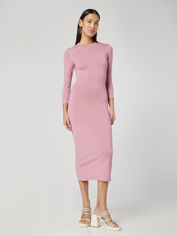 millane Трикотажное платье 'Lotte' в Ярко-розовый: спереди