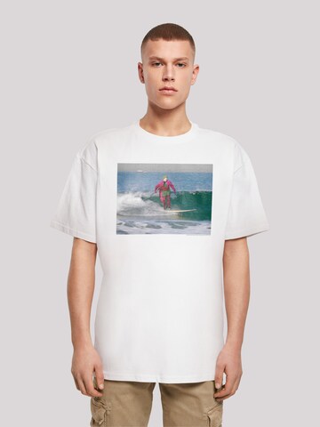 F4NT4STIC T-Shirt 'Batman TV Series Joker Surfing' in Weiß: Vorderseite