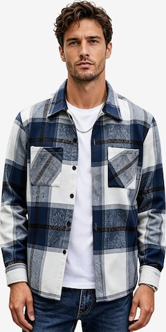 KoJooin Between-Seasons Coat in Blue: front