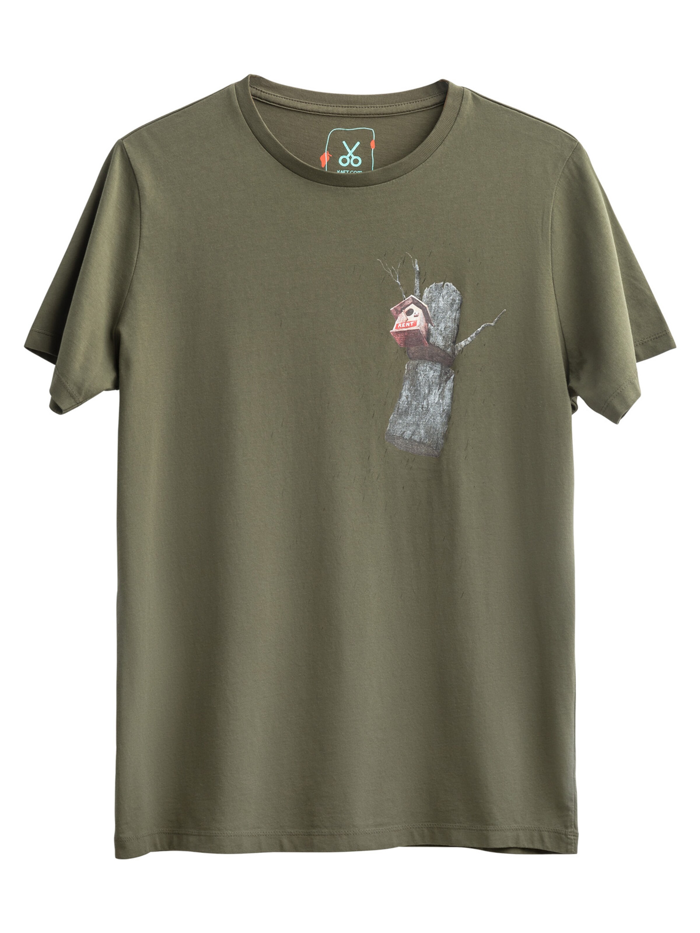 Maglietta 'It's Temporary' di Kaft in verde: frontale