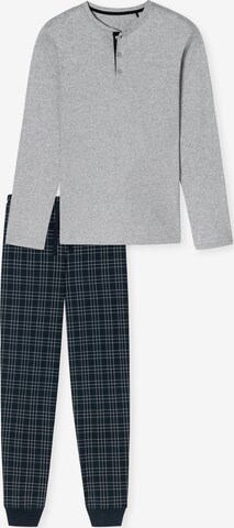 SCHIESSER Long Pajamas ' Fine Interlock ' in Blue: front