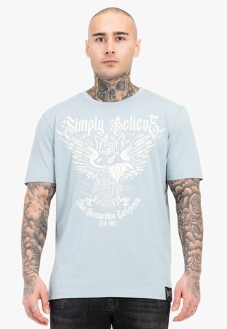 Maglietta ' THROPER ' di Tapout in blu: frontale
