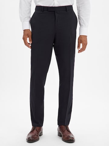 Regular Pantalon à plis 'Leon' BOSS en bleu : devant