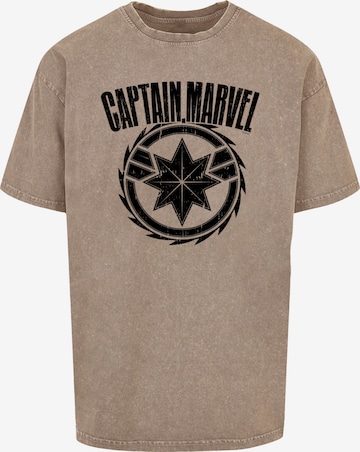 ABSOLUTE CULT T-Shirt 'Captain Marvel - Blade' in Beige: predná strana