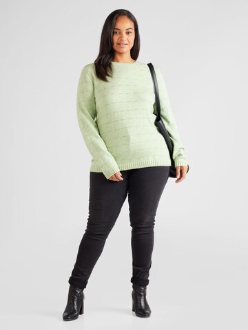ONLY Carmakoma Sweater 'KATIA' in Green