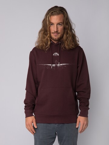 Sweat-shirt 'Lost in space' Watapparel en rouge : devant