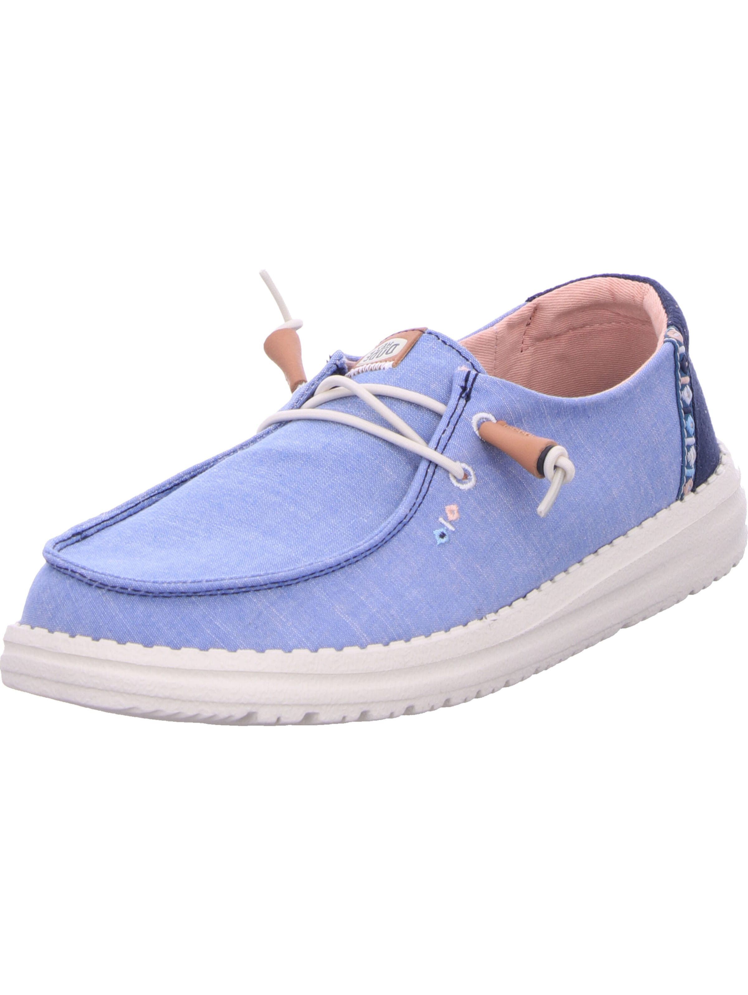 HEY DUDE Classic Flats 'Wendy Chambray Boho' in Blue: front