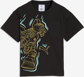 PUMA Shirt 'Puma x Transformers' in Black: front