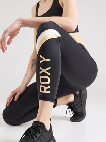 ROXY Skinny Sportovní kalhoty 'RISE & VIBE' – černá