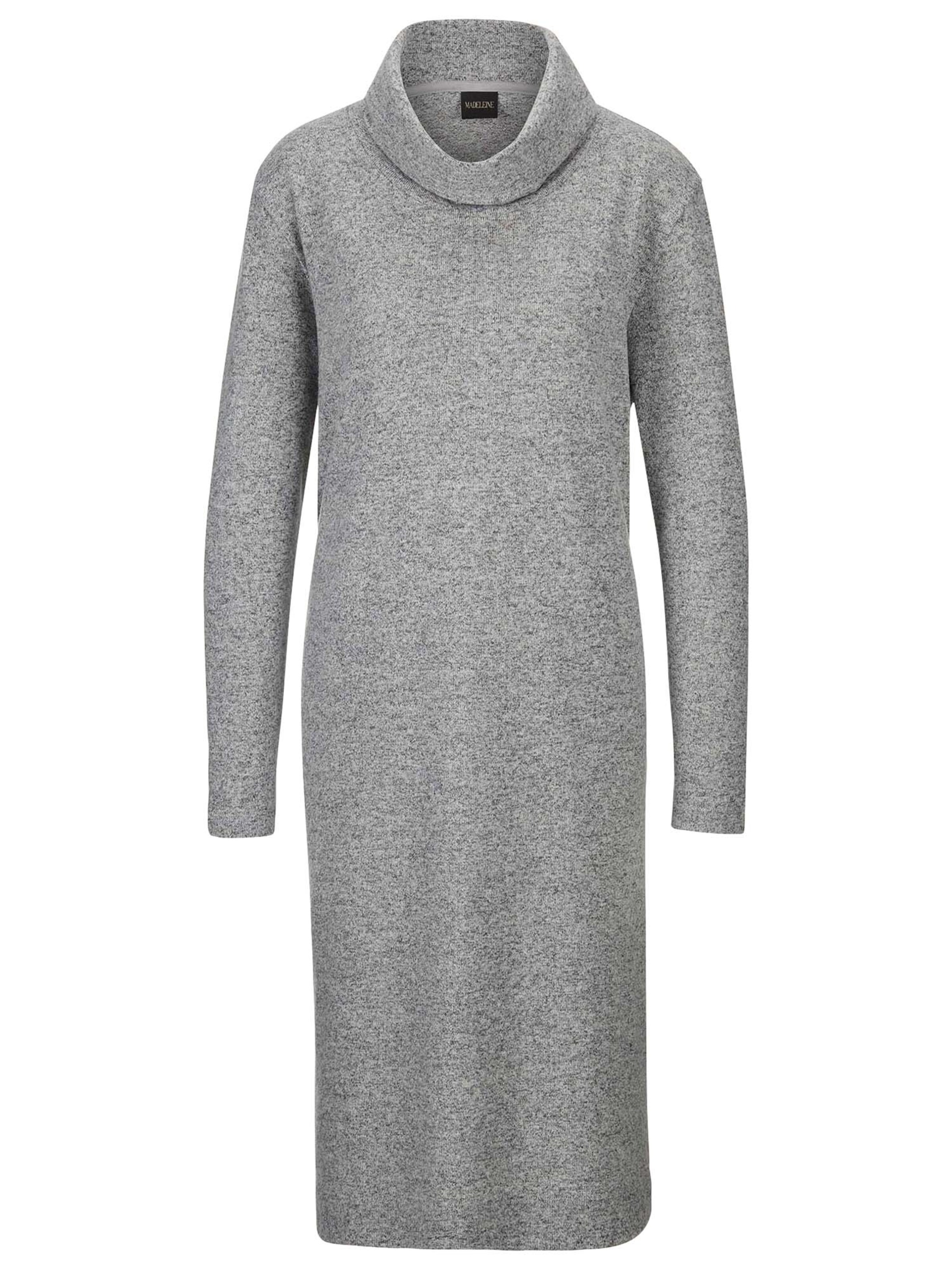 MADELEINE Gebreide jurk in Grijs: voorkant