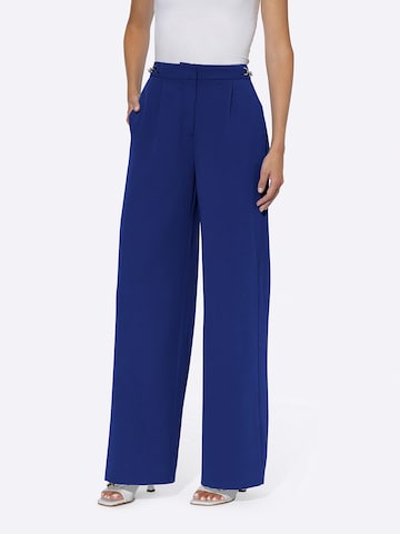 heine Regular Broek in Blauw: voorkant