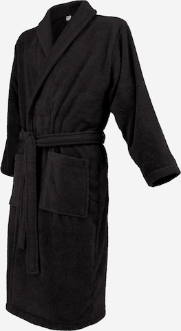 celodoro Long Bathrobe 'Home & Spa Collection' in Black: front