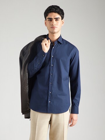 Coupe slim Chemise Michael Kors en bleu : devant