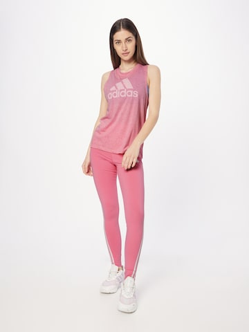 ADIDAS SPORTSWEAR Skinny Športne hlače 'Future Icons' | roza barva