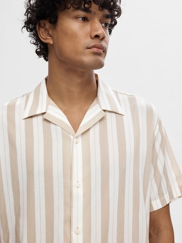 SELECTED HOMME Comfort fit Overhemd 'Cuban' in Grijs