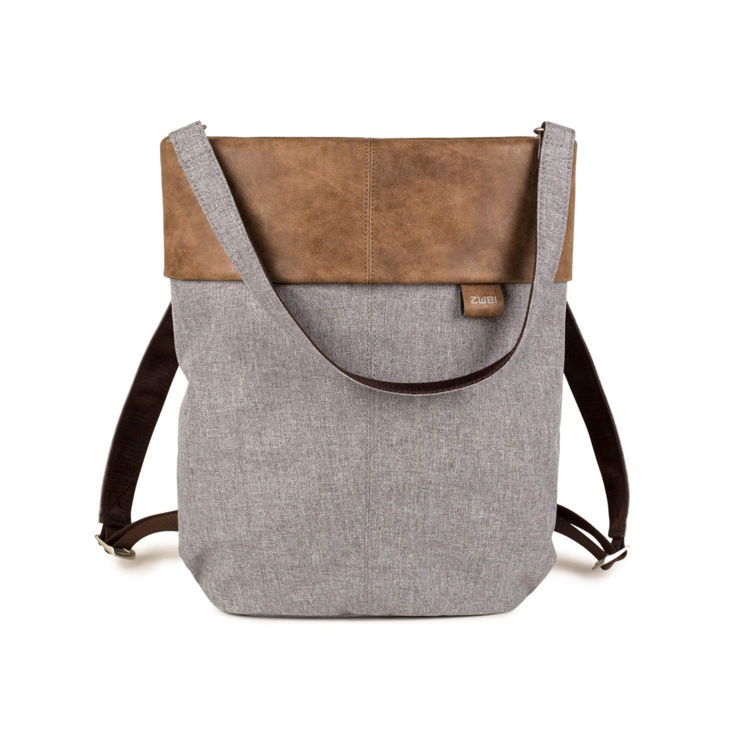 ZWEI Backpack 'Olli Or12' in Grey: front