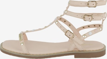 Sandalo di Les Tropéziennes in beige: frontale