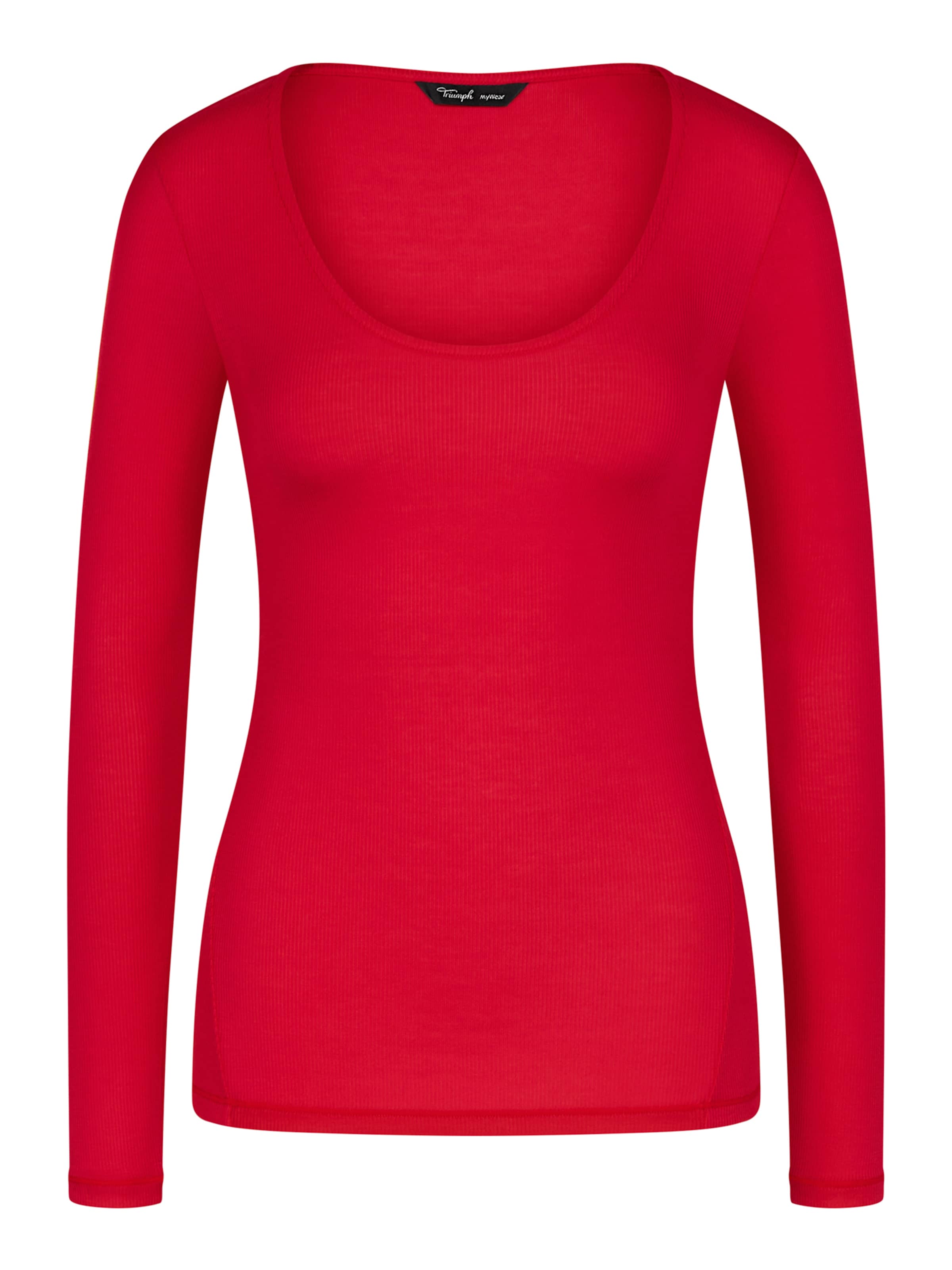 TRIUMPH - Camisa ' Beauty Layers Top Scoop Neck ' em vermelho: frente