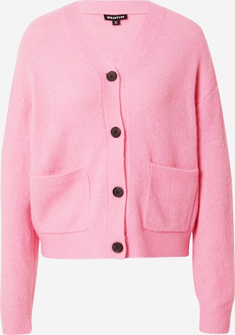 Whistles Knit Cardigan in Pink: front