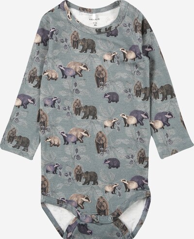NAME IT Barboteuse / body 'NICLAS' en beige / bleu pastel / taupe / greige / violet foncé, Vue avec produit