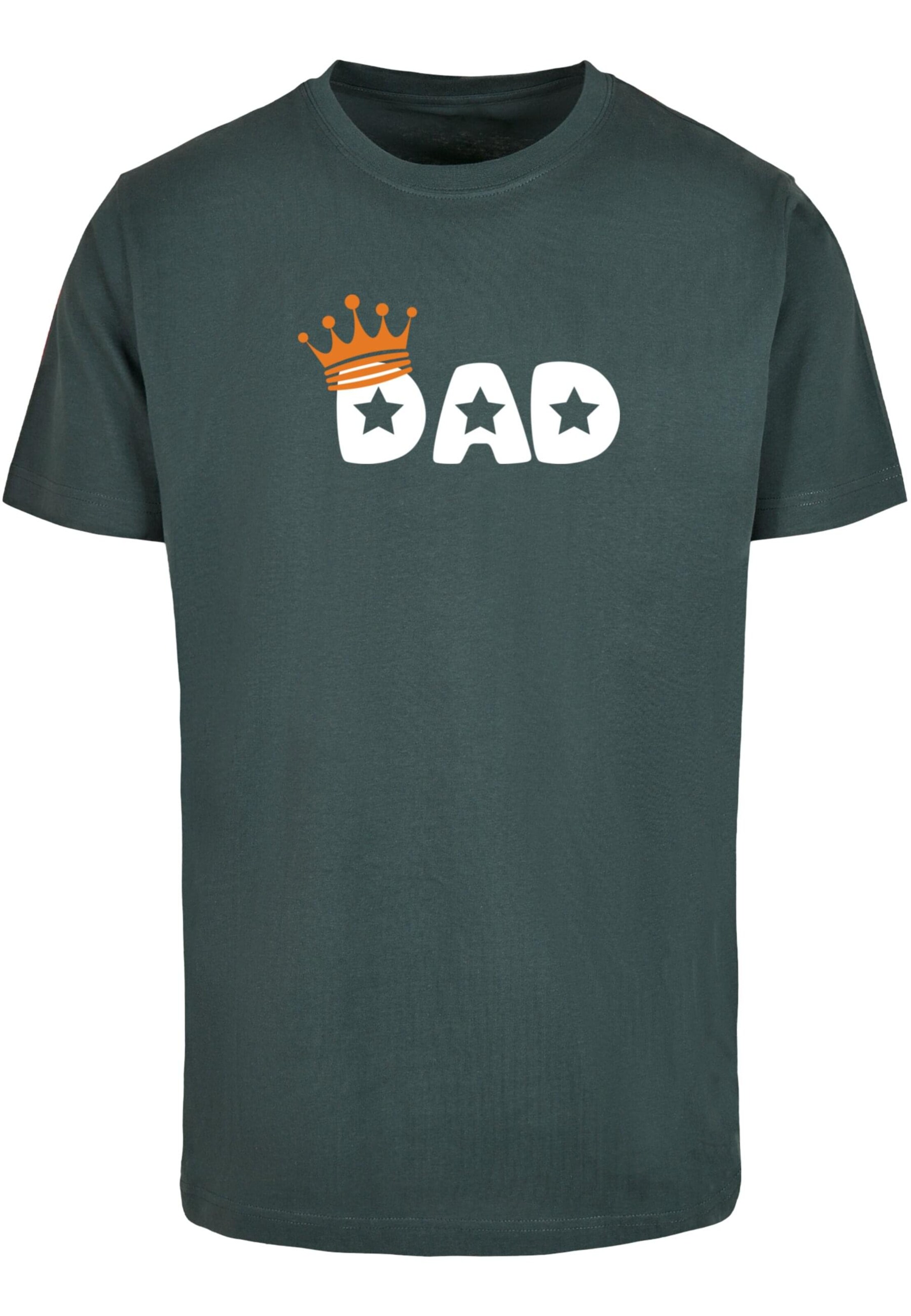 Merchcode Shirt 'Fathers Day - King Dad' in Groen: voorkant