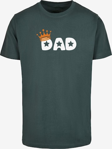 Merchcode T-Shirt 'Fathers Day - King Dad' in Grün: Vorderseite