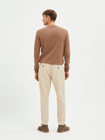 SELECTED HOMMESlimfit Chino hlače 'SLHBrody' - bež boja