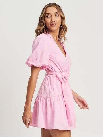 Tussah Dress 'WREN' in Pink