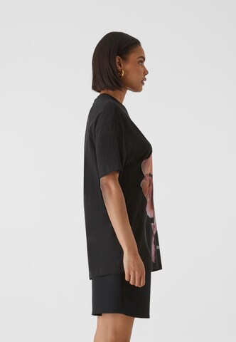 9N1M SENSE Shirt 'Flower 2' in Black