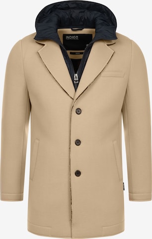 INDICODE JEANS Mantel 'Apostolos ' in Beige: Vorderseite