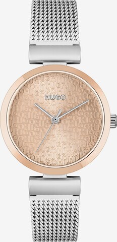 HUGO - Reloj analógico en plata: frente