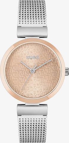 HUGO Red - Reloj analógico en plata: frente