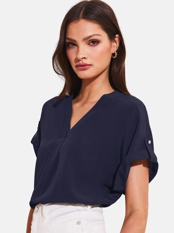 Lipsy Bluse in Blau: Vorderseite
