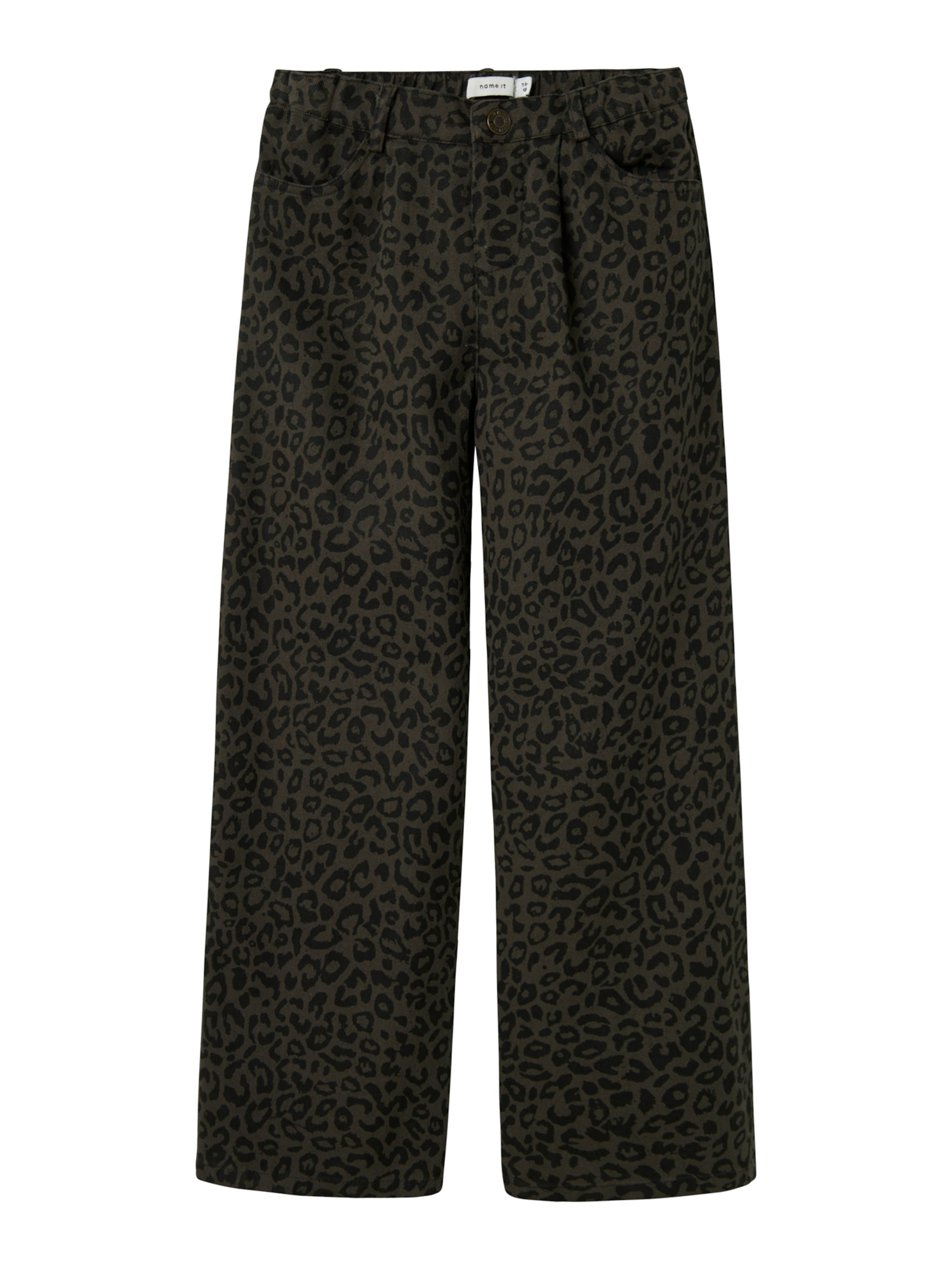 NAME IT Wide leg Τζιν 'NKFBella' σε μαύρο: μπροστά