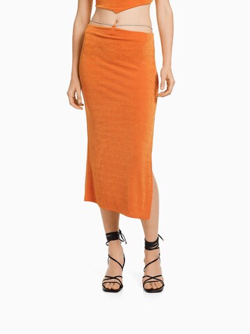 Orange Midi Skirts for Women