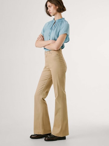 Pepe Jeans Flared Hose 'WILLA' in Beige