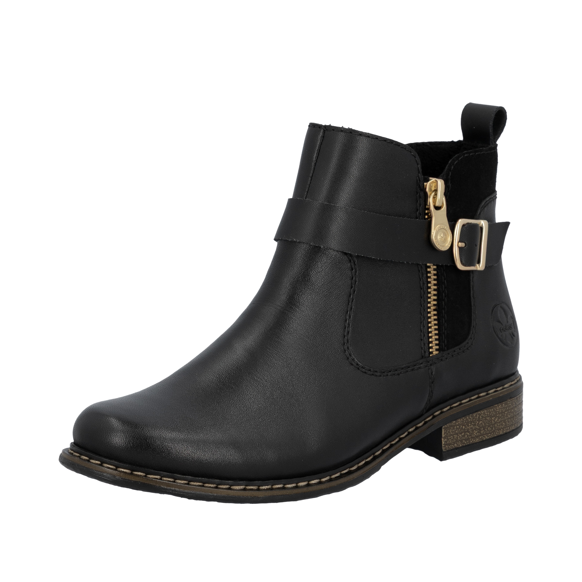 Bottines Rieker en noir : devant