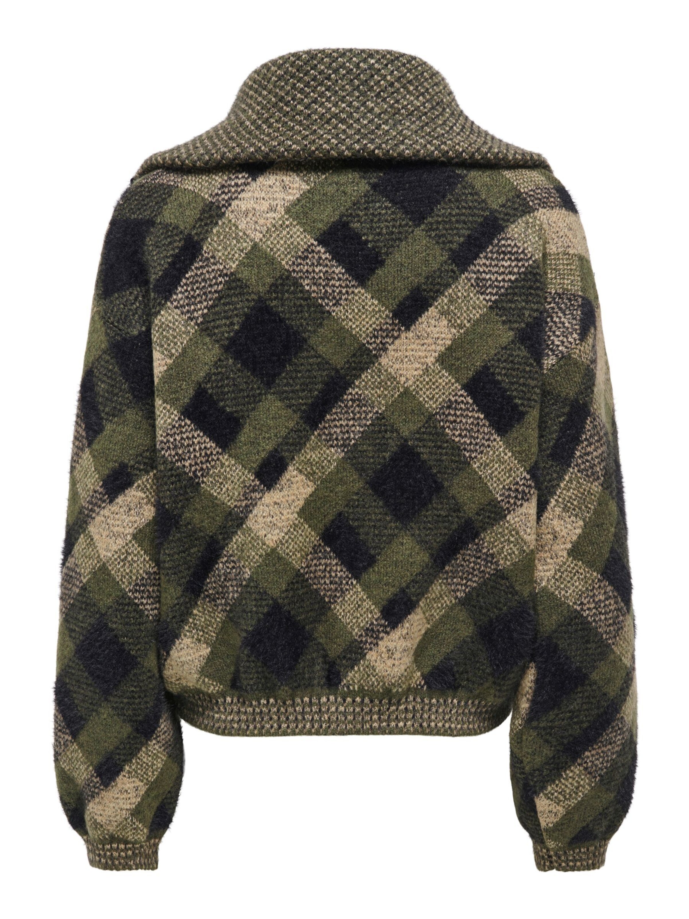 ONLY Gebreid vest 'ONLMaroon' in Groen