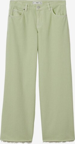 MANGO Wide leg Jeans 'Agnes' in Groen: voorkant