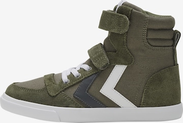 Hummel Sneakers in Groen: voorkant