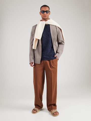 BOSS Shirt 'Te_Flower' in Blue