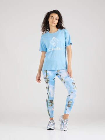 COLUMBIA Skinny Sporthose in Blau