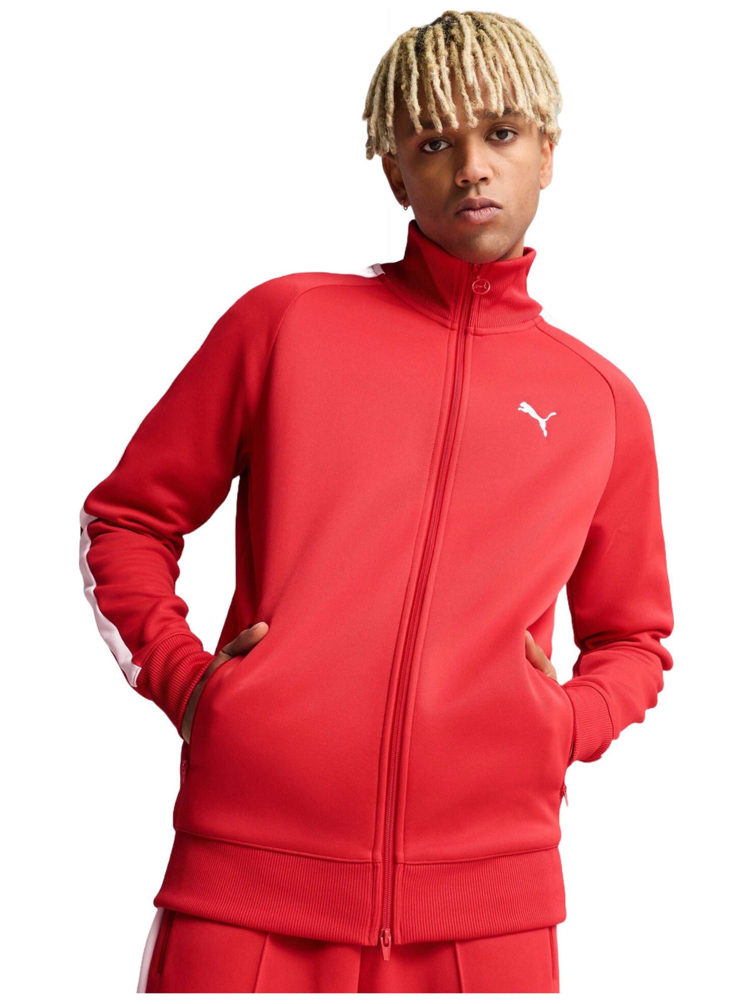 PUMA - Chaqueta deportiva 'Puma T7 Always On Track Jacket' en rojo: frente