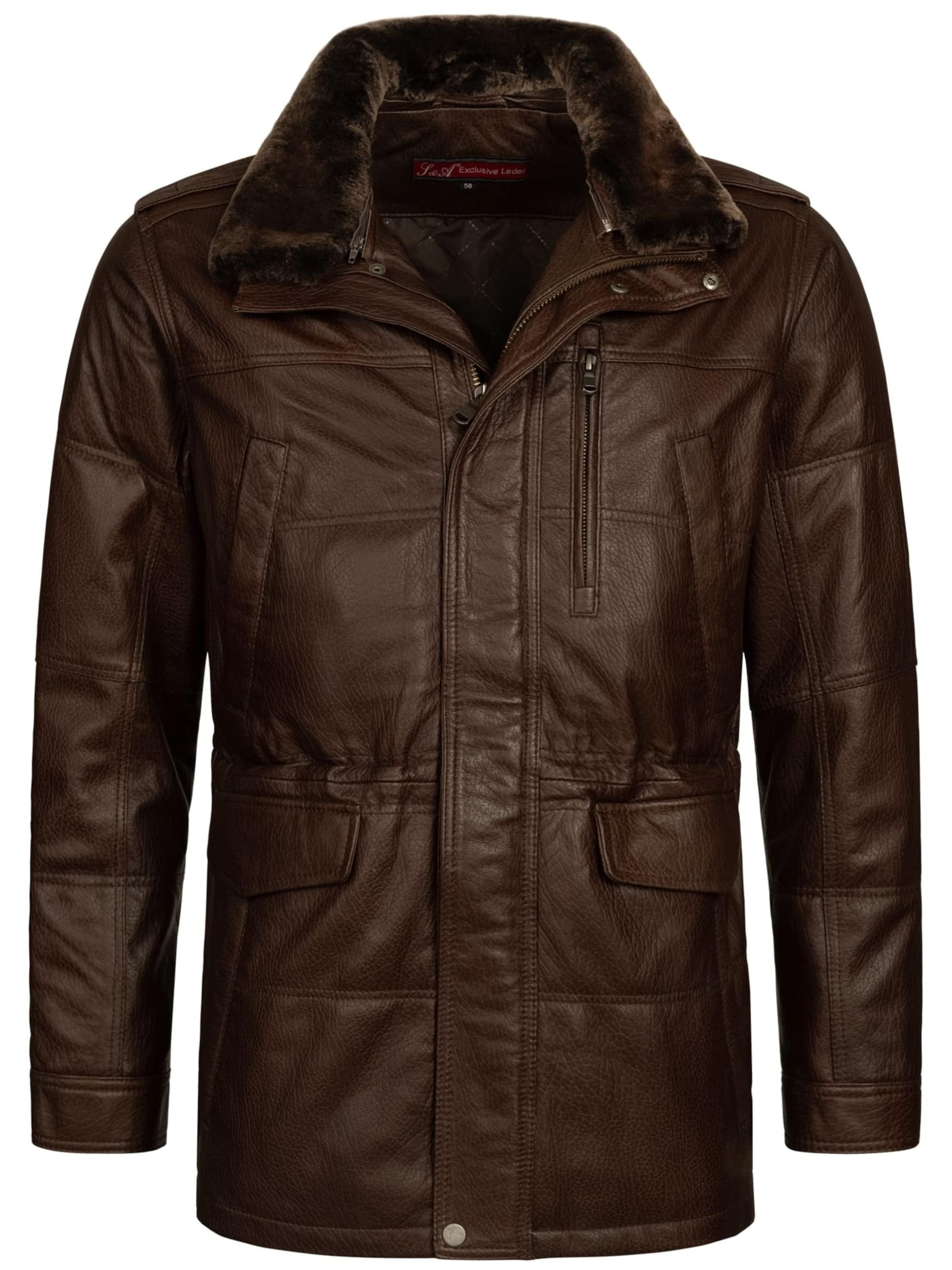 Mouflon Between-Season Jacket 'John' in Brown: front