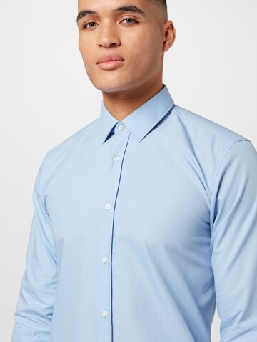 HUGO Red Slim fit Overhemd 'Elisha' in Blauw