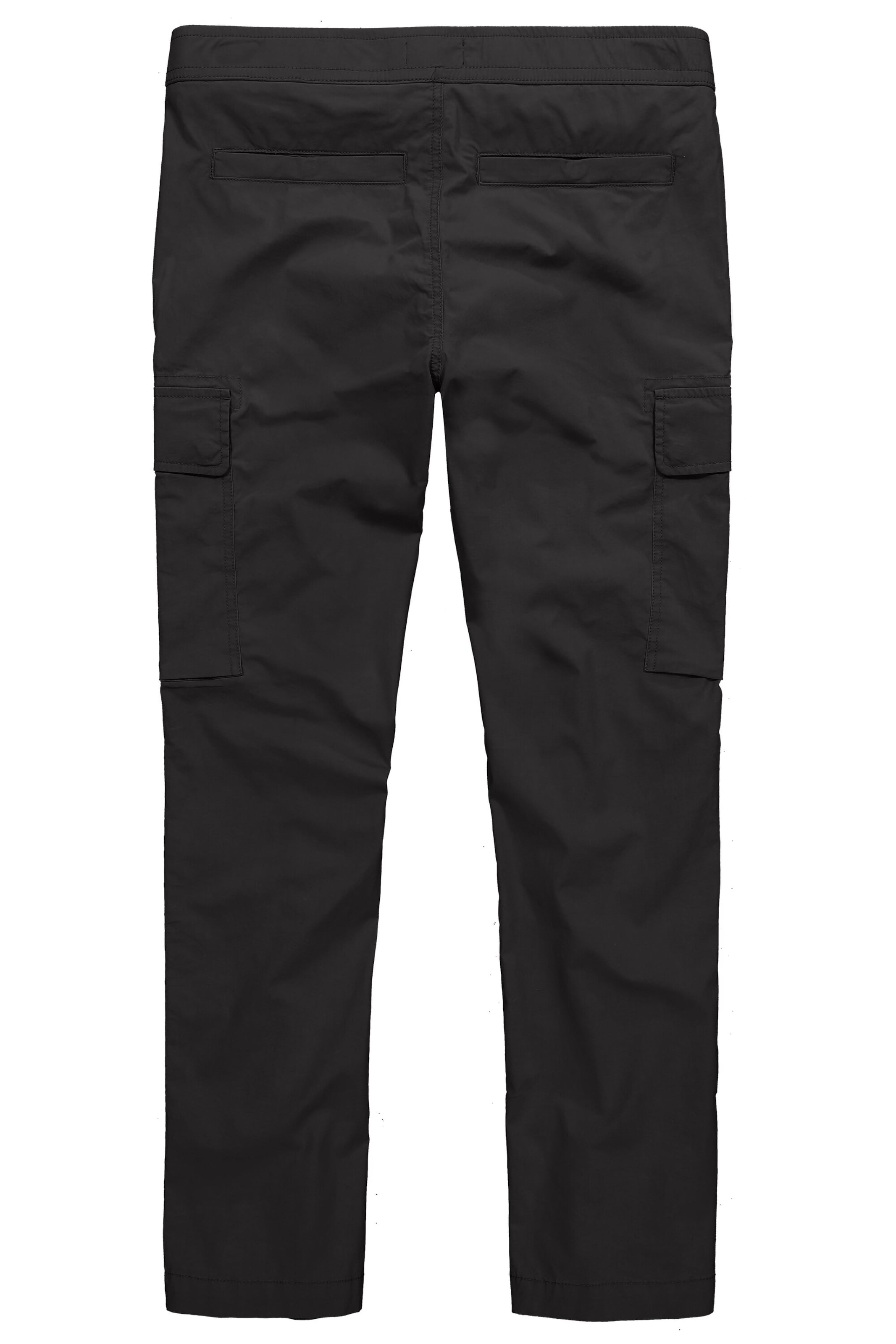 Men Plus Regular Cargobroek in Zwart