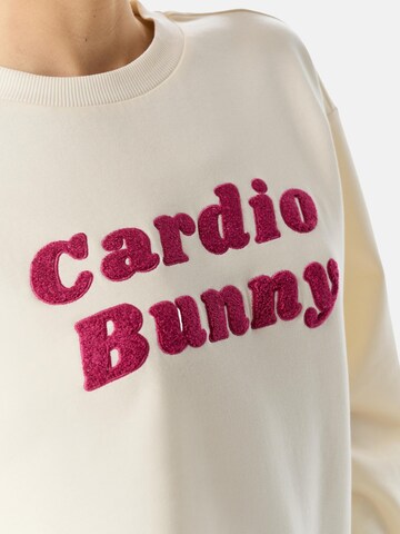 Cardio Bunny Sweatshirt 'RETRO LOGO' in Beige