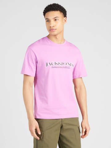 JACK & JONES T-Shirt 'GRAND' in Pink: predná strana